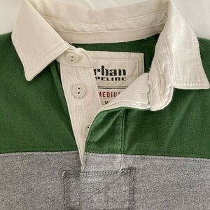 Urban Pipeline Boys Rugby Shirt in Green and Gray